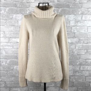 EUC Cashmere Turtleneck cream size small